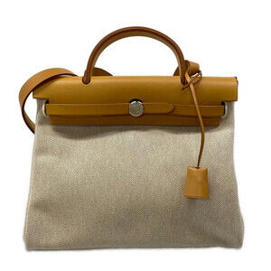 Hermes Herbag Pm Beige Brown Toile H #304188H21B